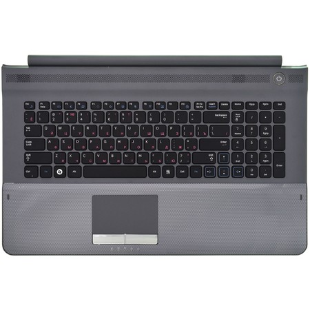 Клавиатура черная (Топкейс серый) для Samsung RC710 (NP-RC710-S02)