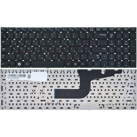 Клавиатура черная без рамки для Samsung RV711 (NP-RV711-S01)