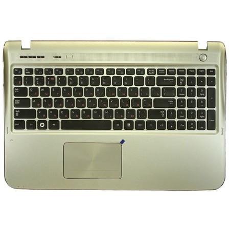 Клавиатура черная (Топкейс серебристый) для Samsung SF510 (NP-SF510-S02)