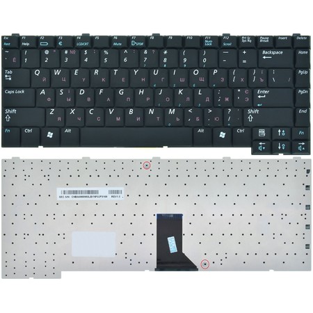 Клавиатура черная для Samsung X05 (NX05CH3GK0/SER)