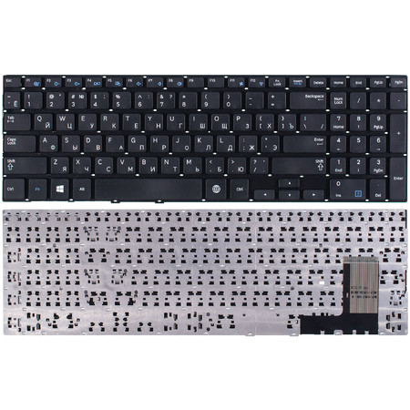 Клавиатура черная без рамки для Samsung ATIV Book 4 NP470R5E-X01