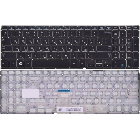 Клавиатура черная без рамки для Samsung NP700Z5A-S01