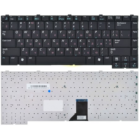Клавиатура черная для Samsung M50 (NP-M50T000/SER)