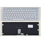 Клавиатура белая с белой рамкой для Sony VAIO VPCEA1S1E/B