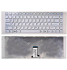 Клавиатура белая с белой рамкой для Sony VAIO VPCEG1S1R/B