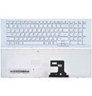 Клавиатура белая с белой рамкой для Sony VAIO VPCEJ2B1E/B