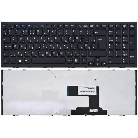 Клавиатура черная с черной рамкой для Sony VAIO VPCEL1E1R/B