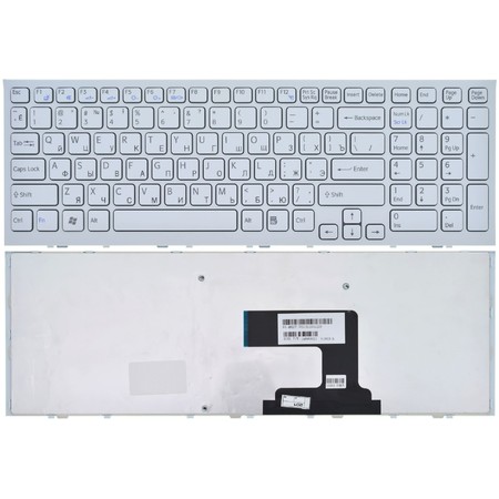 Клавиатура белая с белой рамкой для Sony VAIO VPCEL1E1R/B