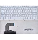 Клавиатура белая с серебристой рамкой для Sony VAIO VPCS11M9R/B