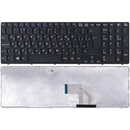 Клавиатура черная с черной рамкой для Sony Vaio SVE151C11V