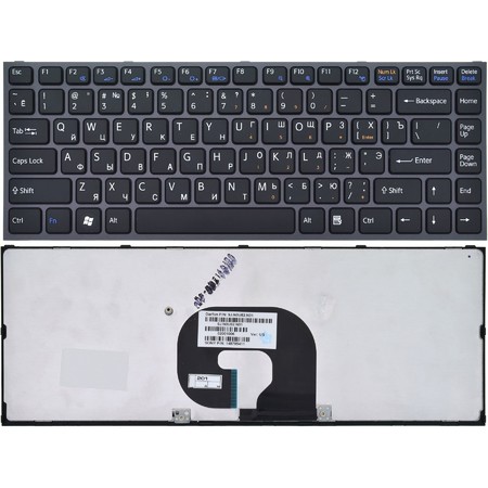Клавиатура для Sony VAIO VPCY черная с черной рамкой