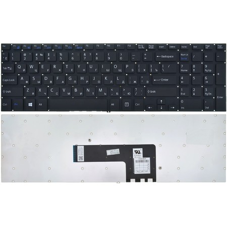Клавиатура черная без рамки для Sony Vaio SVF1521N1R