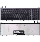 Клавиатура черная с серебристой рамкой для Sony VAIO VGN-AW11M/H