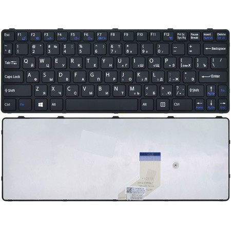 Клавиатура для Sony VAIO SVE11 черная с черной рамкой