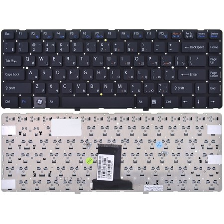 Клавиатура черная без рамки для Sony VAIO VPCEA1S1E/B