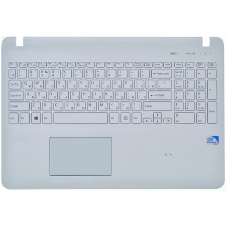 Клавиатура белая (Топкейс белый) для Sony Vaio SVF1521B1R