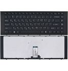 Клавиатура черная с черной рамкой для Sony VAIO VPC-EG1S1R/P