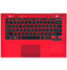 Клавиатура черная с подсветкой (Топкейс бордовый) для Sony VAIO VPCSB1A9R/B