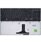 Клавиатура черная с черной рамкой для Toshiba Satellite A665D