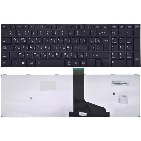 Клавиатура для Toshiba Satellite C50-A черная с черной рамкой