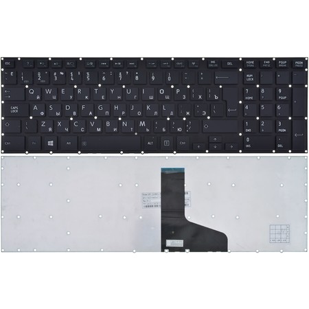Клавиатура черная без рамки (Вертикальный Enter) для Toshiba Satellite P50