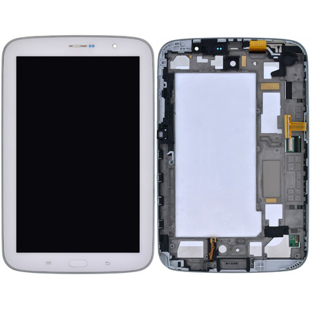 Модуль (дисплей + тачскрин) белый с рамкой для Samsung Galaxy Note 8.0 N5120 (3G, 4G/LTE & Wifi)
