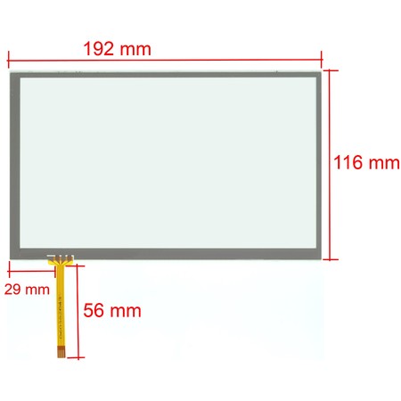 Тачскрин 8.0" 4 pin (117x193mm) 175A1-0819A