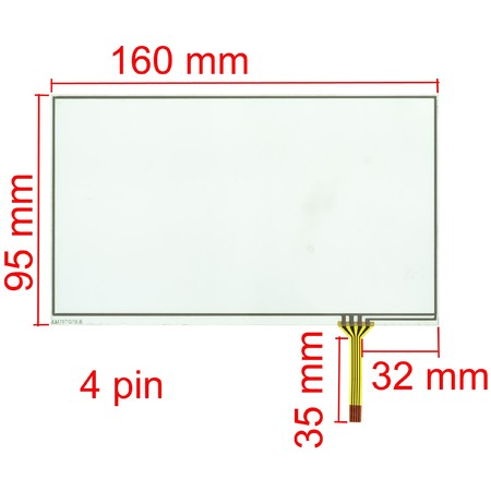 Тачскрин 7.0" 4 pin (105x160mm) LM70TQ78-B