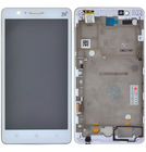 Модуль (дисплей + тачскрин) белый с рамкой для Lenovo A536