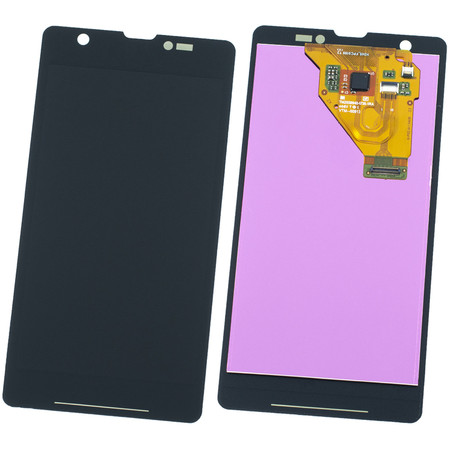 Модуль (дисплей + тачскрин) черный для Sony Xperia ZR (C5503)