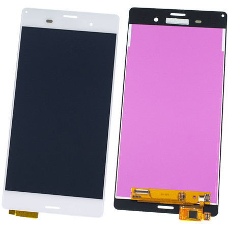 Модуль (дисплей + тачскрин) белый для Sony Xperia Z3 (D6603)