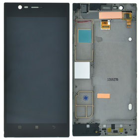 Модуль (дисплей + тачскрин) черный без рамки для Lenovo K900