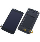 Модуль (дисплей + тачскрин) черный с рамкой для LG K8 LTE K350E