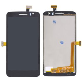 Модуль (дисплей + тачскрин) черный для Alcatel One Touch SCRIBE HD 8008D