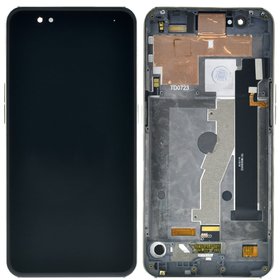Модуль (дисплей + тачскрин) черный с рамкой для Gigaset Me Pro (GS57-6)