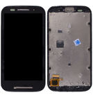 Модуль (дисплей + тачскрин) черный с рамкой для Motorola Moto E (XT1021)