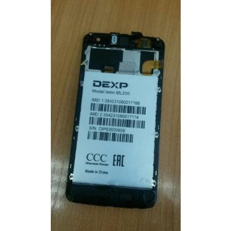 Модуль (дисплей + тачскрин) черный для DEXP Ixion ML250 Amper M