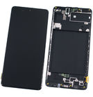 Модуль (дисплей + тачскрин) черный с рамкой (Premium) для Samsung Galaxy A71 SM-A715