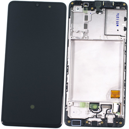Модуль (дисплей + тачскрин) черный с рамкой (Premium) для Samsung Galaxy A41 (SM-A415F)