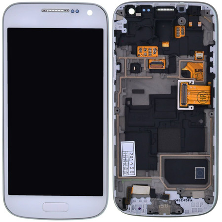 Модуль (дисплей + тачскрин) для Samsung Galaxy S4 mini GT-I9190 белый с рамкой (Premium)