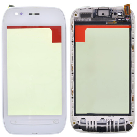 Тачскрин с рамкой белый (Premium) для Nokia Lumia 710