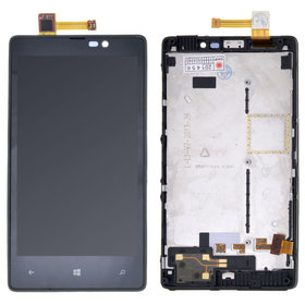 Модуль (дисплей + тачскрин) с рамкой (Premium) для Nokia Lumia 820