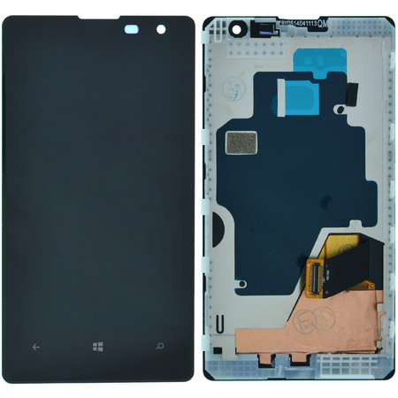 Модуль (дисплей + тачскрин) для Nokia Lumia 1020 черный с рамкой (Premium)