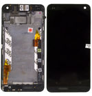 Модуль (дисплей + тачскрин) черный с рамкой для HTC One