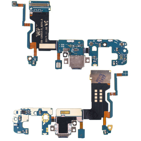 Шлейф / плата для Samsung Galaxy S9+ (SM-G965) на системный разъем (нижняя плата)