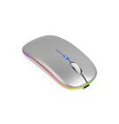 Компьютерная мышь беспроводная Bluetooth + 2.4G USB серебро