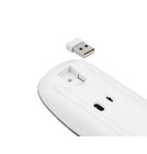 Компьютерная мышь беспроводная Bluetooth + 2.4G USB серебро