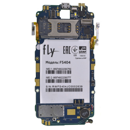 Шлейф / плата для Fly FS404 Stratus 3 T818-MB-V0.2 материнская