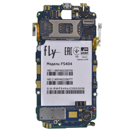 Шлейф / плата материнская для Fly FS404 Stratus 3