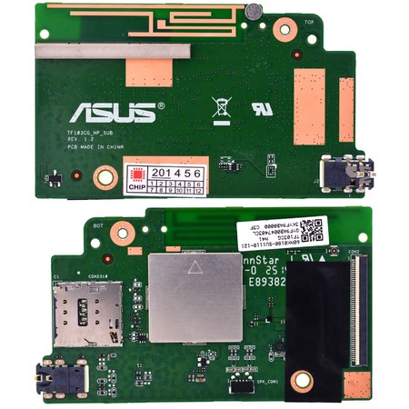 Шлейф / плата для ASUS Transformer Pad TF103CG K018 3G TF103CG_HP_SUB REV.1.2 на SIM reader